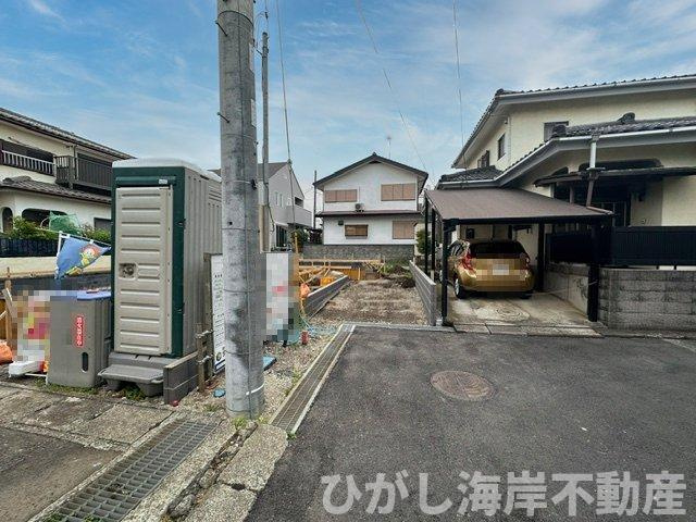 茅ヶ崎市室田３丁目　新築戸建　全２棟の駐車場|5月29日撮影　建築中　現地外観