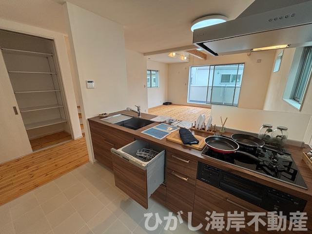 茅ヶ崎市松が丘2丁目　中古戸建のキッチン|新規リフォーム完了！　食洗器付きシステムキッチン