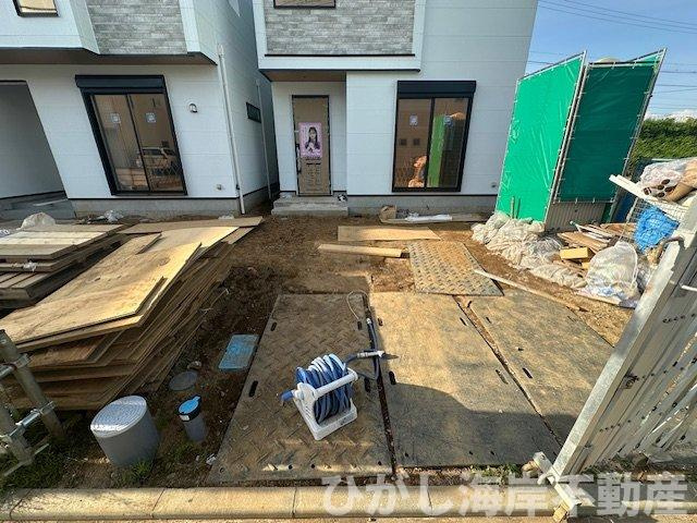 茅ヶ崎市中島　新築戸建　全４棟の駐車場|4月26日撮影　建築中　駐車スペース