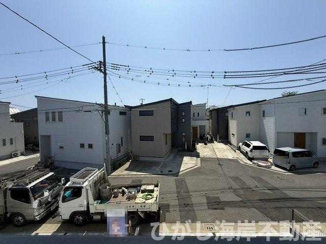 茅ヶ崎市中島　新築戸建　全４棟の駐車場|4月26日撮影　建築中　駐車スペース