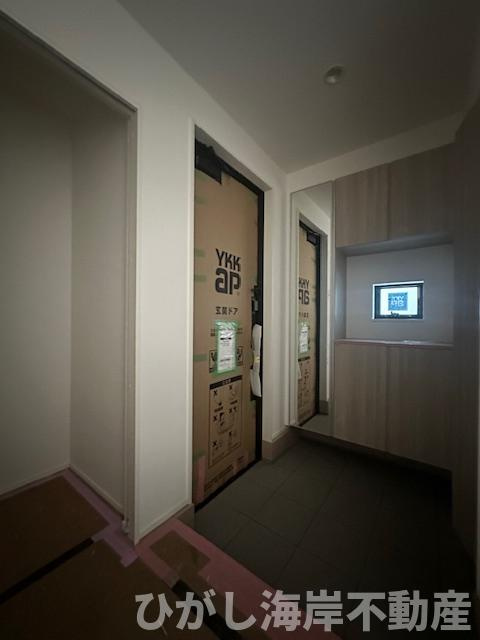 茅ヶ崎市中島　新築戸建　全４棟の玄関|4月26日撮影　建築中　玄関
