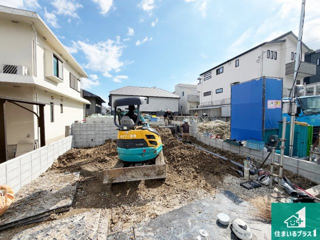 神戸市須磨区北落合　第1期　新築一戸建ての外観|現在の進捗状況です！順調に作業進行中、完成が待ち遠しいです！詳細の間取り等、お気軽にお問い合わせください！