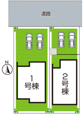 神戸市須磨区北落合　第1期　新築一戸建ての区画図|全2区画