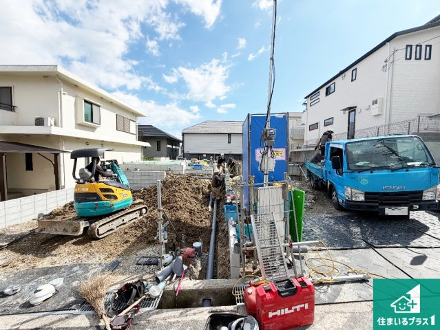 神戸市須磨区北落合　第1期　新築一戸建ての外観|現在の進捗状況です！順調に作業進行中、完成が待ち遠しいです！詳細の間取り等、お気軽にお問い合わせください！
