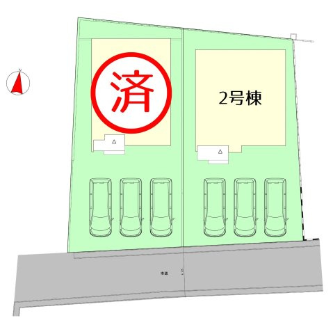 【区画図】 | 【新築分譲住宅　～ LIGARE　リガーレ～　】 山形市大野目1丁目1期　全2棟 | おかげさまで残り１棟となりました♪