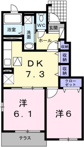 ラフレシールあぼしＣの間取り