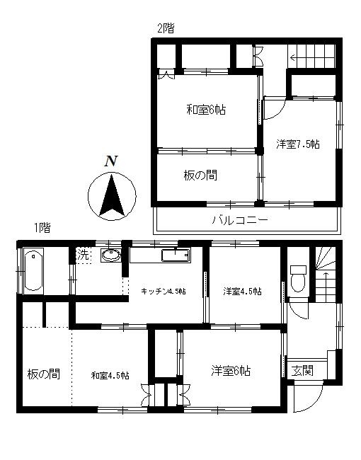 大塚貸家の間取り