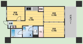 【間取り】 | シャトー箕面
