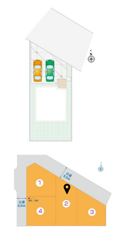 鴻巣市愛の町　新築戸建て（4区画）　02の区画図|2号棟