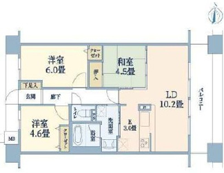 【間取り】 | キングマンション千舟三番館　リフォーム済 | ３LDKです♪新婚様からファミリー様まで幅広くおすすめの間取りです！！