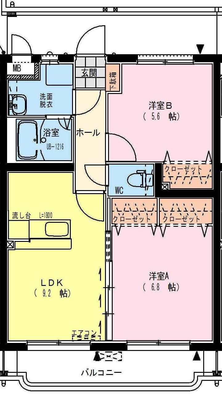 Ｓ・ＡＳＡＧＩＲＩの間取り|Ｓ・ＡＳＡＧＩＲＩの間取り