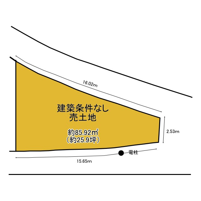 京都市北区紫竹上竹殿町　建築条件無し売土地の土地図
