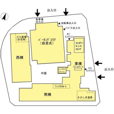 ロイヤルパークスＥＲささしま　EASTの区画図