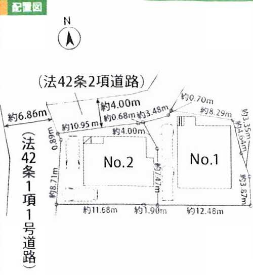 横浜市港南区上永谷5丁目2期　新築戸建全2棟　№1の区画図
