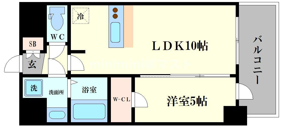 プレサンス大国町ラヴェニールの間取り