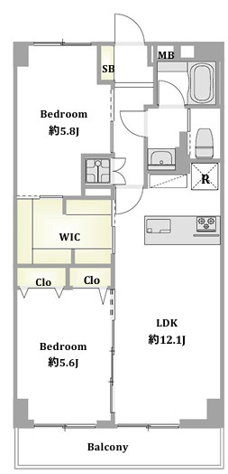 中銀木場マンシオンの間取り