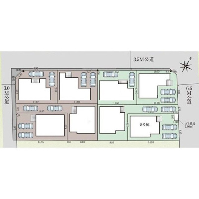 【区画図】 | ４２４８上尾市栄町２期８棟８号棟