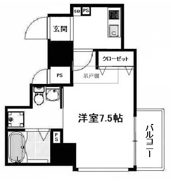大阪市中央区南久宝寺町２丁目の賃貸マンションの間取り