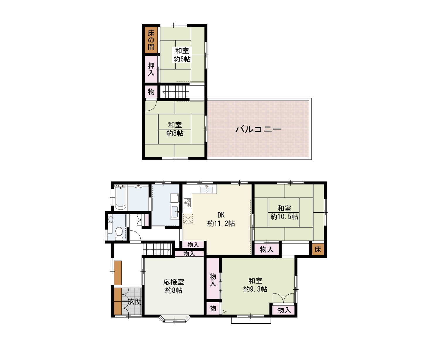 岸和田市葛城町　中古戸建の間取り