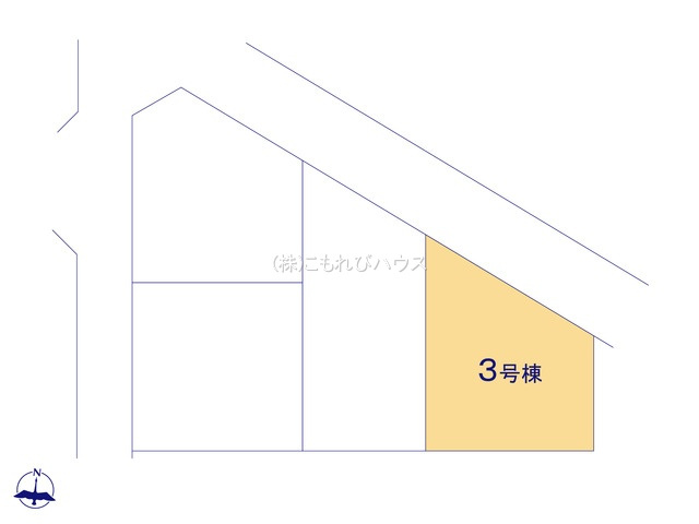 鴻巣市愛の町　新築戸建て（4区画）　03の区画図|3号棟