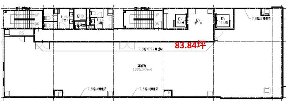 大阪市中央区南船場４丁目の店舗一部の間取り