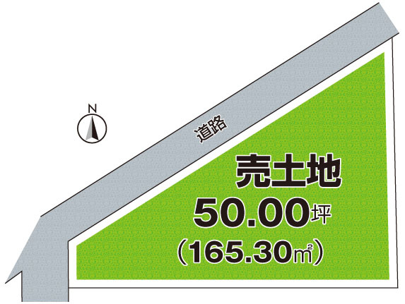 高槻市桜ケ丘南町　売土地の土地図