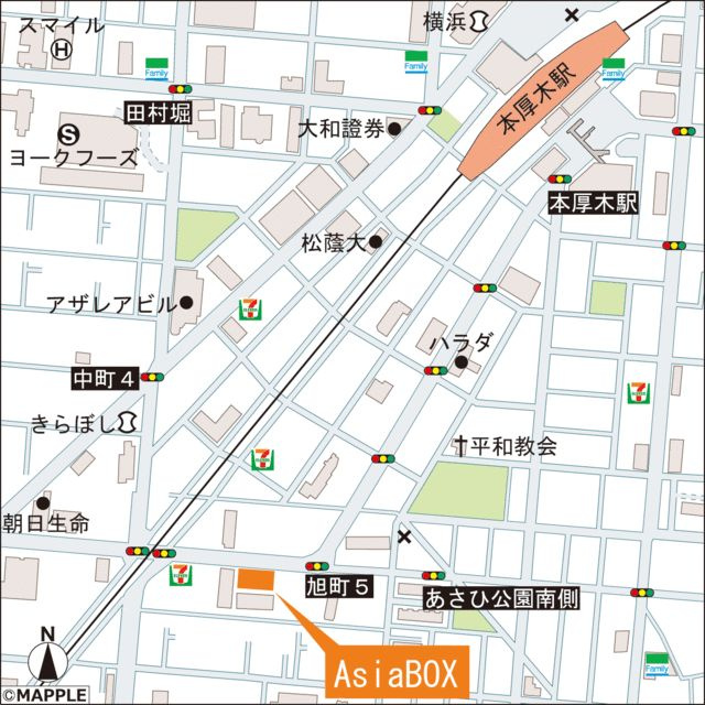 ウィン本厚木　ＡｓｉａＢＯＸの区画図