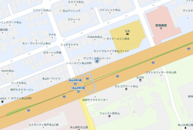 サンヴィラ本山パートⅠの地図