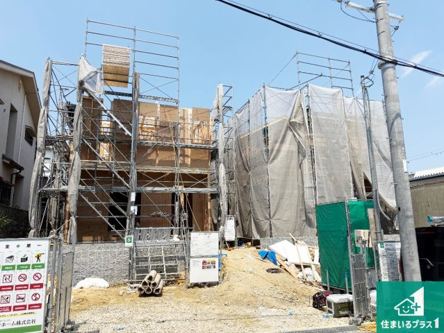 大阪狭山市西山台　第1期　新築一戸建ての外観|現在建築中！落ち着いた街並みで新生活を始めることが出来そう！周辺の物件も併せてご紹介させて頂きます！
