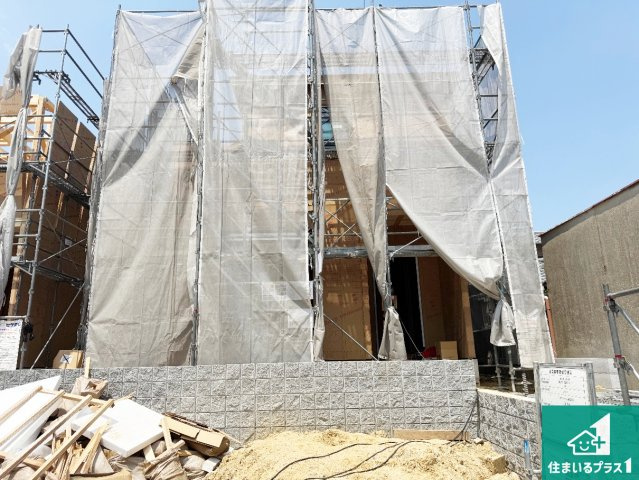 大阪狭山市西山台　第1期　新築一戸建ての外観|現在建築中！落ち着いた街並みで新生活を始めることが出来そう！周辺の物件も併せてご紹介させて頂きます！