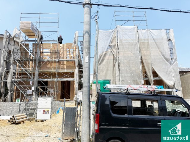 大阪狭山市西山台　第1期　新築一戸建ての外観|現在建築中！落ち着いた街並みで新生活を始めることが出来そう！周辺の物件も併せてご紹介させて頂きます！