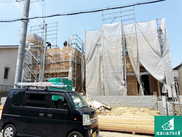 大阪狭山市西山台　第1期　新築一戸建ての外観|現在の進捗状況です！順調に作業進行中、完成が待ち遠しいです！詳細の間取り等、お気軽にお問い合わせください！