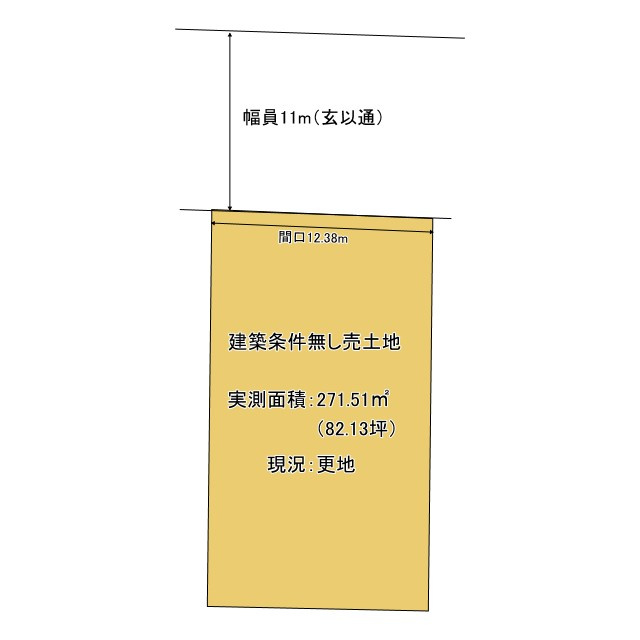 京都市北区紫竹下ノ岸町　建築条件無し売土地の土地図