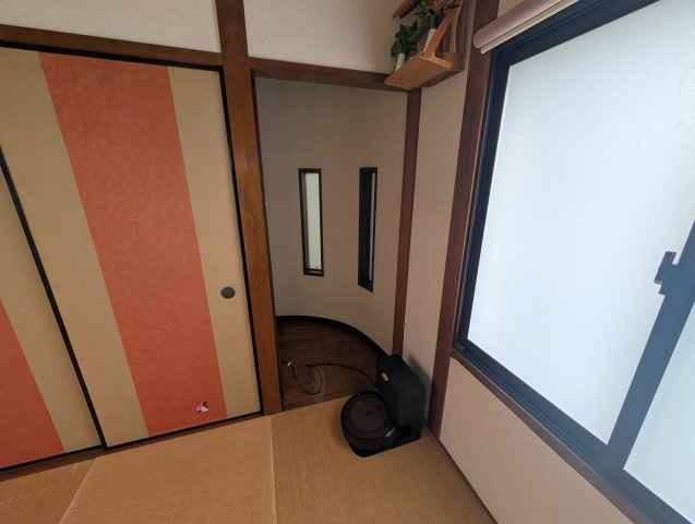 朝倉郡筑前町野町　中古戸建の和室|Rの壁のデザインがおしゃれな和室です。