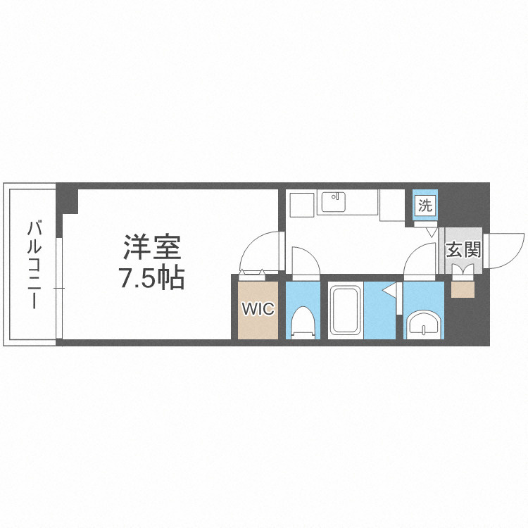 ＨＲフロントリーガル難波ＷＥＳＴの間取り