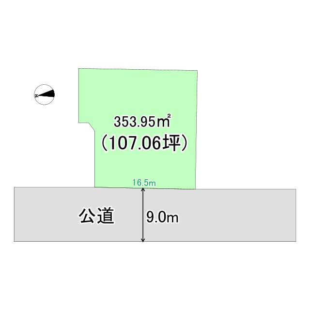 熊本市東区若葉小学校近売地の外観