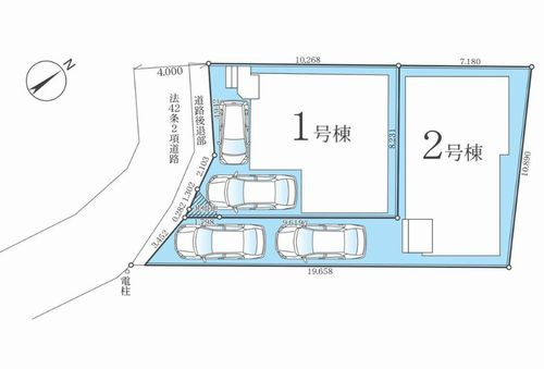 【区画図】 | 【仲介手数料０円】茅ヶ崎市南湖5期　新築一戸建て　全2棟 | 【仲介手数料０円】茅ヶ崎市南湖5期　新築一戸建て　全2棟