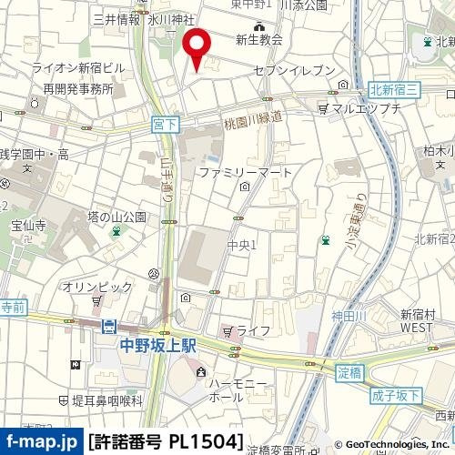 オープンレジデンシア中野坂上テラスの地図