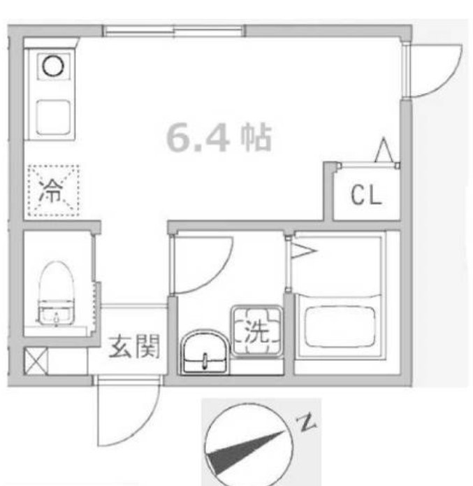 横浜市西区東久保町のアパートの間取り