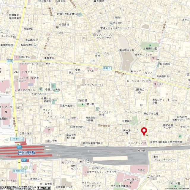 日神パレス中野の地図