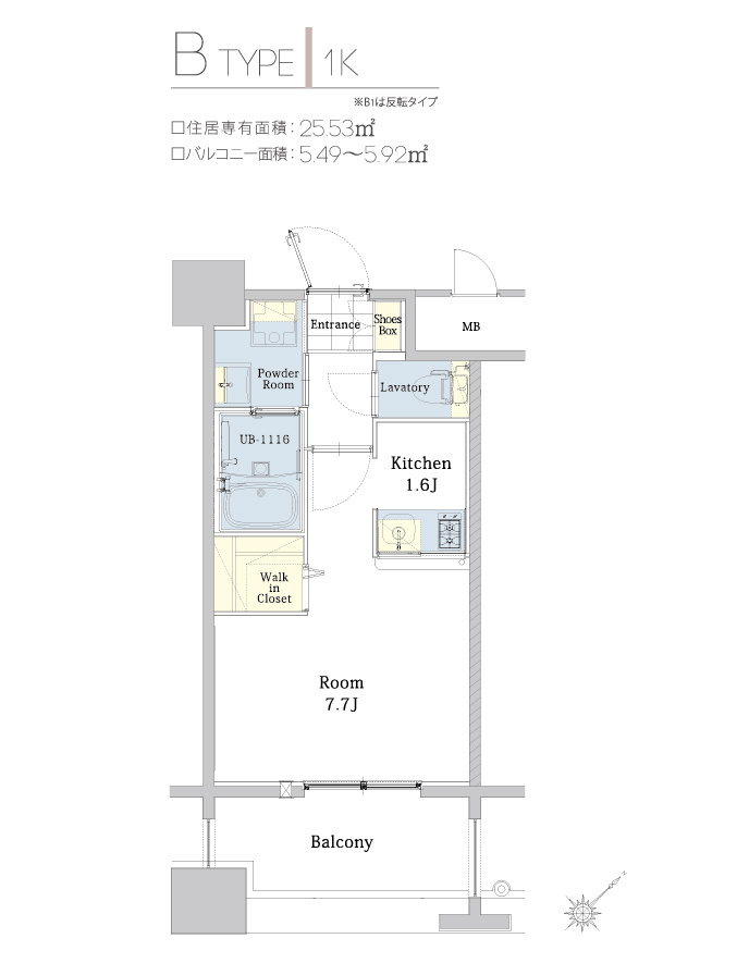 エンクレスト博多駅東Ⅱの間取り
