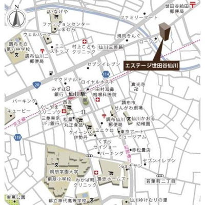 【地図】 | エステージ世田谷仙川