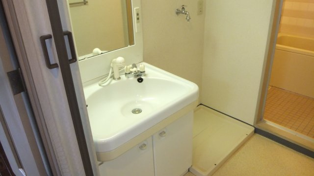 ソレーユ西船橋の洗面所|洗面所にはシャンプードレッサーが付いてます