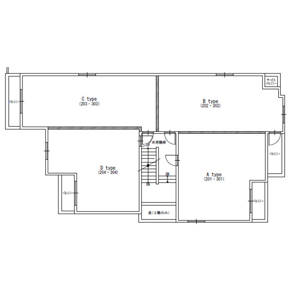 Louis Apartment長瀬ノールの区画図