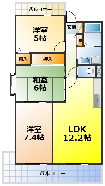 サンクレール高石の間取り