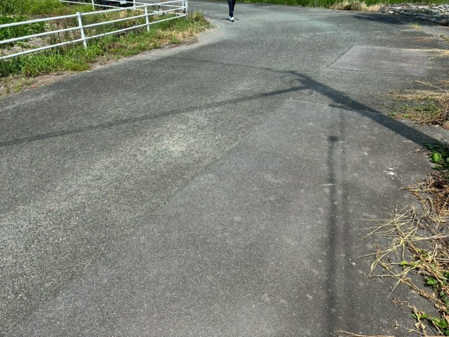 久留米市城島町江上本　売り土地の前面道路含む現地写真