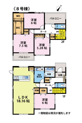 周船寺2丁目　新築戸建　2棟の間取り