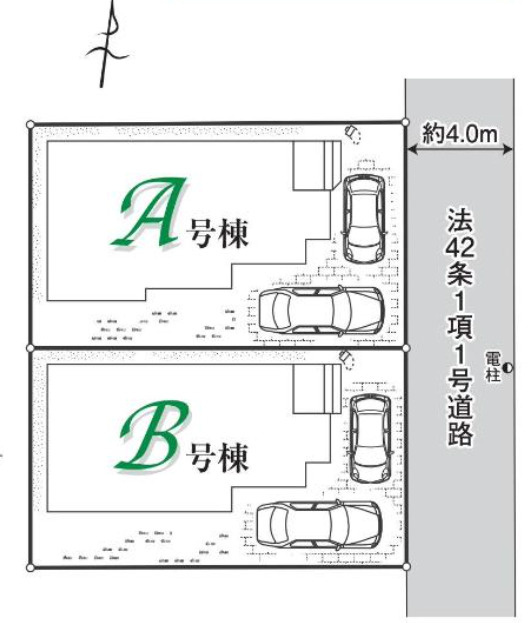 【仲介手数料無料】狭山市広瀬東１１期全２棟Ｂ号棟　狭山の新築なら西武ハウジングの区画図