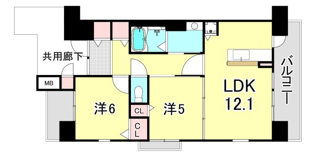 ＵＲグリーンヒルズ仁川の間取り