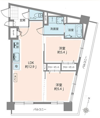 シャトレ明大前の間取り